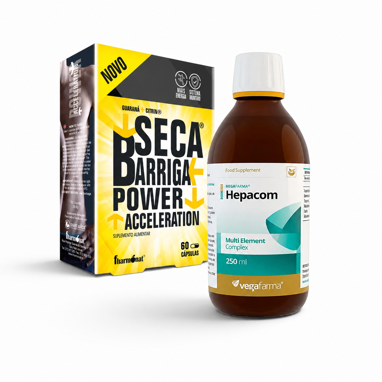 Pack Seca barrigas com Fígado desintoxicado | Seca Barriga Power + Hepacom